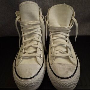 Converse White High-Top Platforms